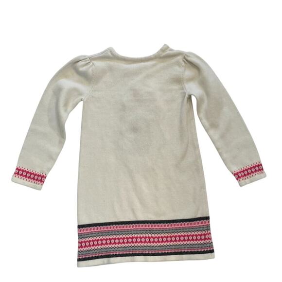 Girls Bundle 2 Fair Isle Sweater Dresses, Cotton, Wool Gap Gymboree, Penguin 5T - Picture 5 of 10